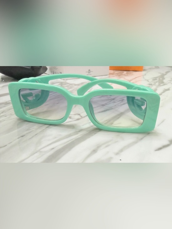 Mint Green Rectangular Sunglasses main image 6